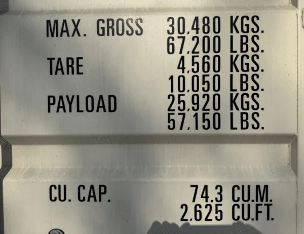 40 x 8 x 9.5 High Cube shipping/storage container