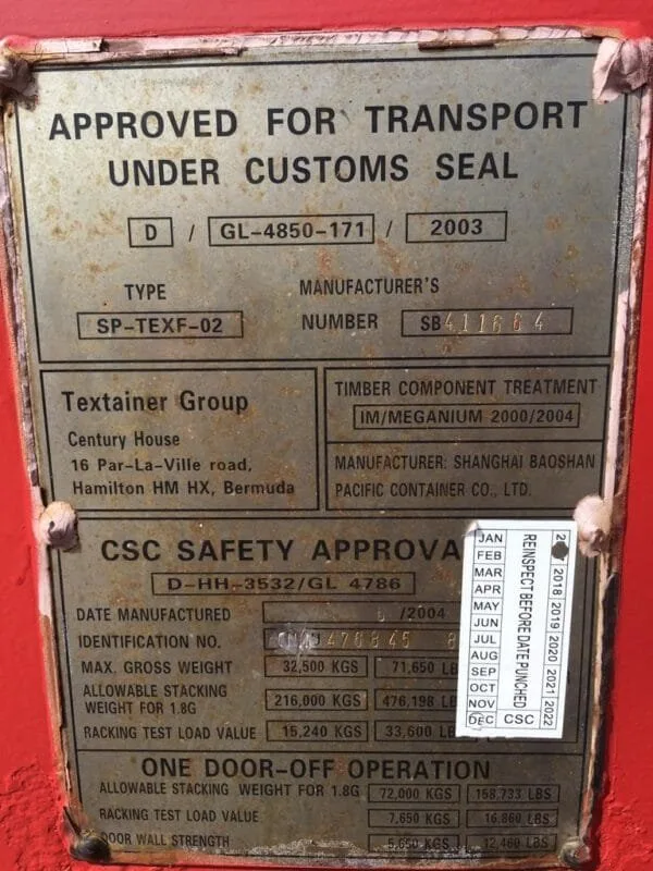 40FT USED OPEN-TOP SHIPPING CONTAINER